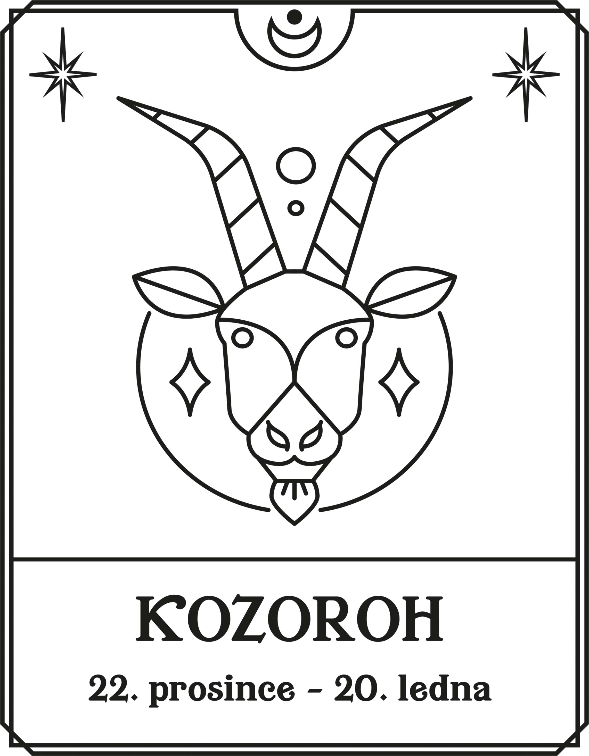 Hrnek malý bílý s potiskem Zvěrokruh kozoroh 