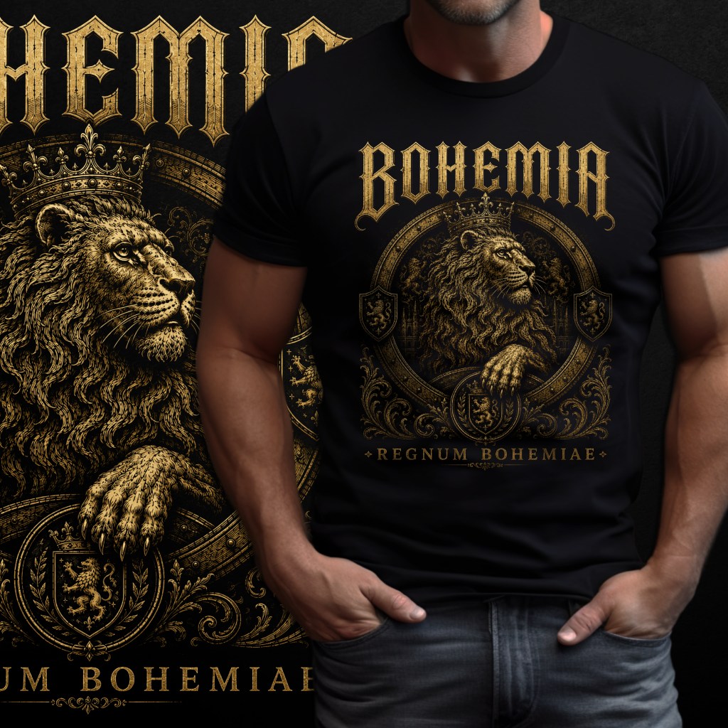 Tričko s potiskem Bohemia-Regnum Bohemiae - pánské