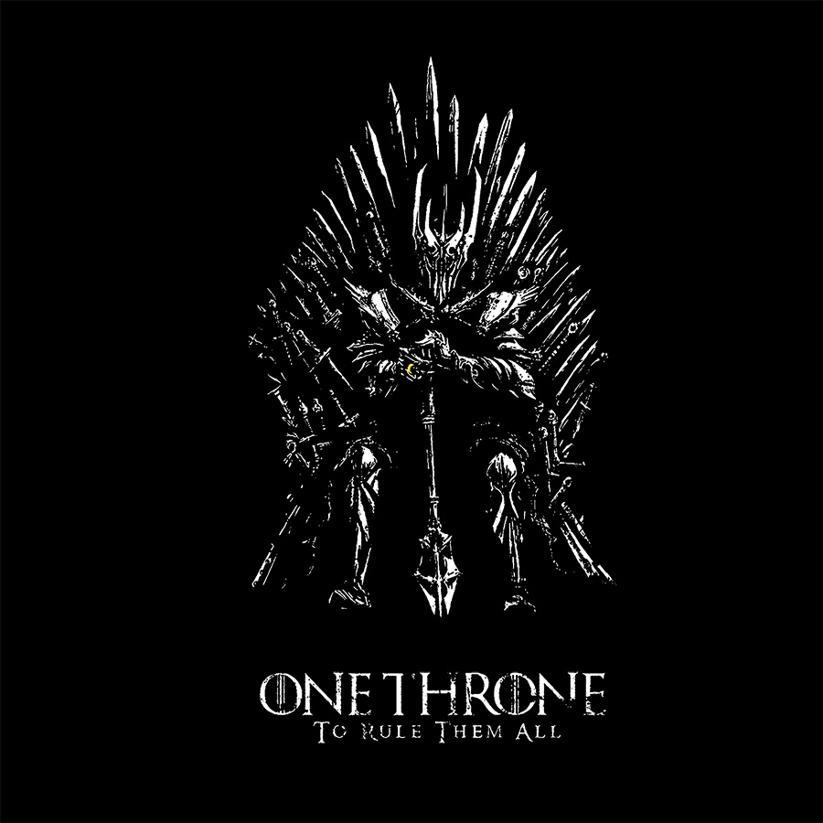 Tričko s potiskem One Throne Rule Them All