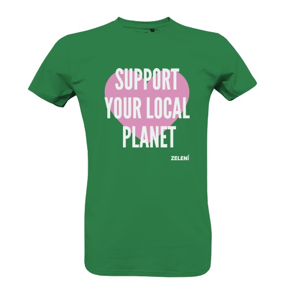 100% bio tričko – zelená, pánské výprodej