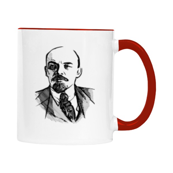 Cup colourful s potiskem lenin 