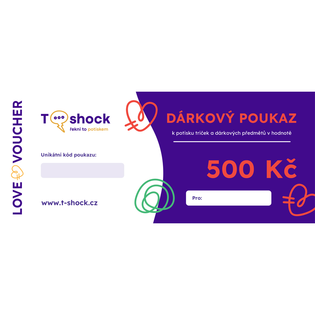 Valentýnský poukaz v hodnotě 500 Kč