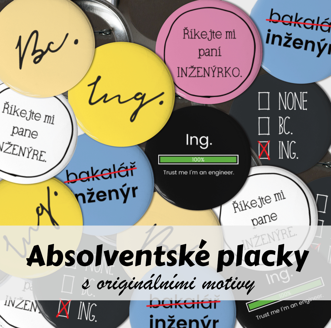 Odznáček  s potiskem Inženýrka