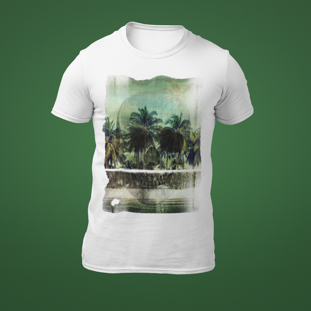 Tričko s potlačou Lebka Palmy