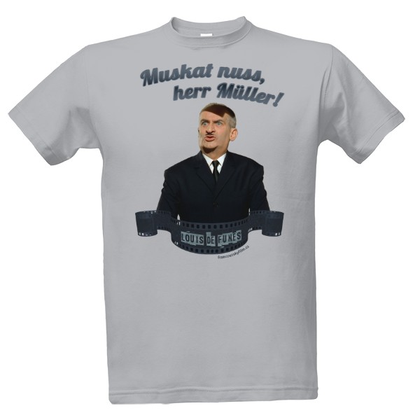 Tričko s potlačou Louis de Funes - Muskat nuss