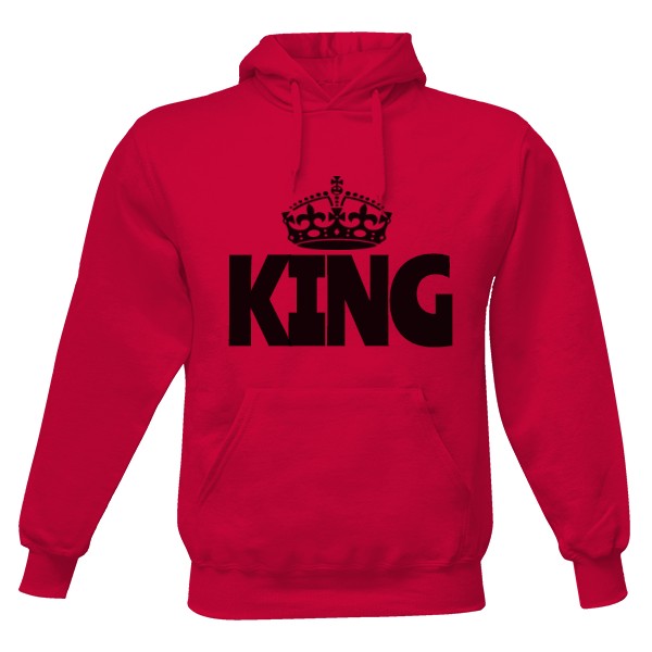 Pánská mikina s kapucí s potiskem KING