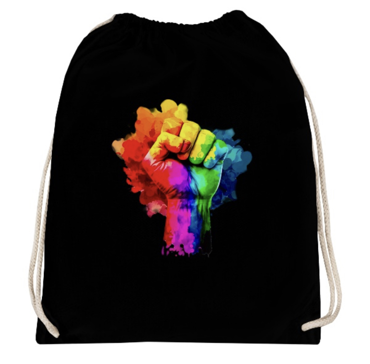 Vak na záda s potiskem Vak duhová ruka