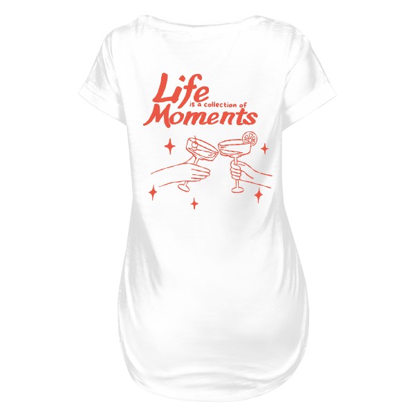 Life is a Collection of Moments s ilustrací přípitku