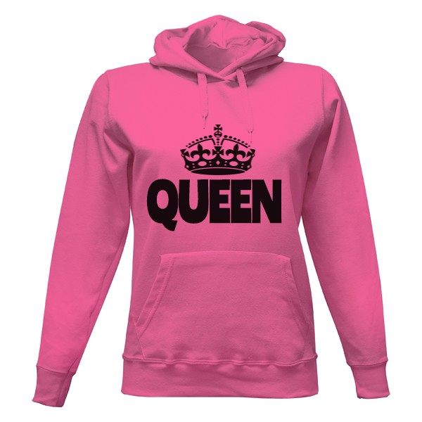Dámská mikina s kapucí s potiskem QUEEN 