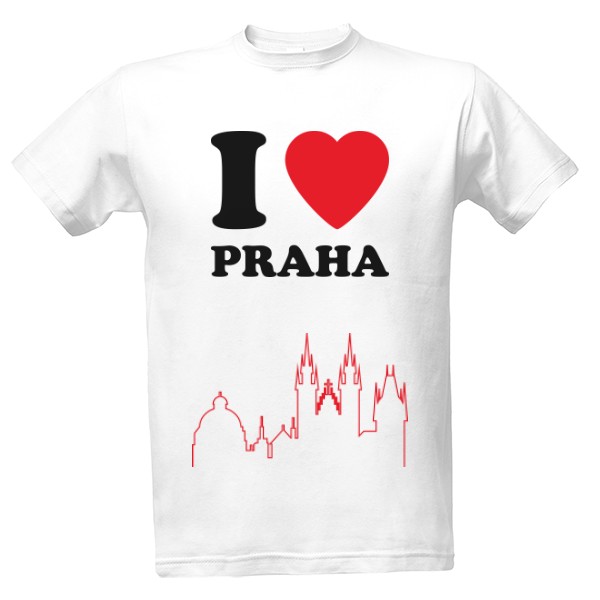 Tričko s potiskem I love Praha