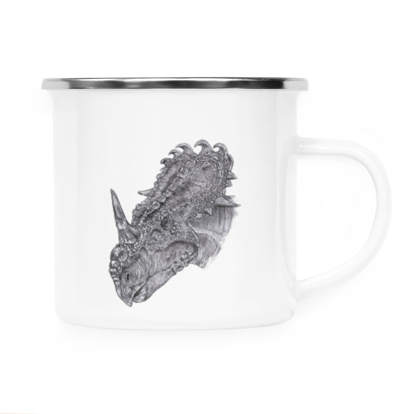 Plecháčik - nerezový lem s potlačou Plecháček Sinoceratops