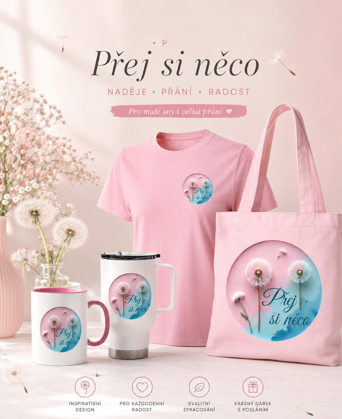 Tričko s potiskem Přej si něco1 