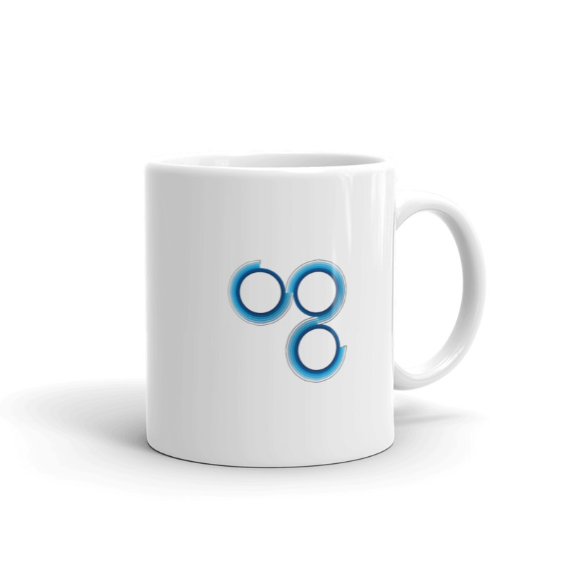 Hrnek malý bílý s potiskem Logo - kruhy