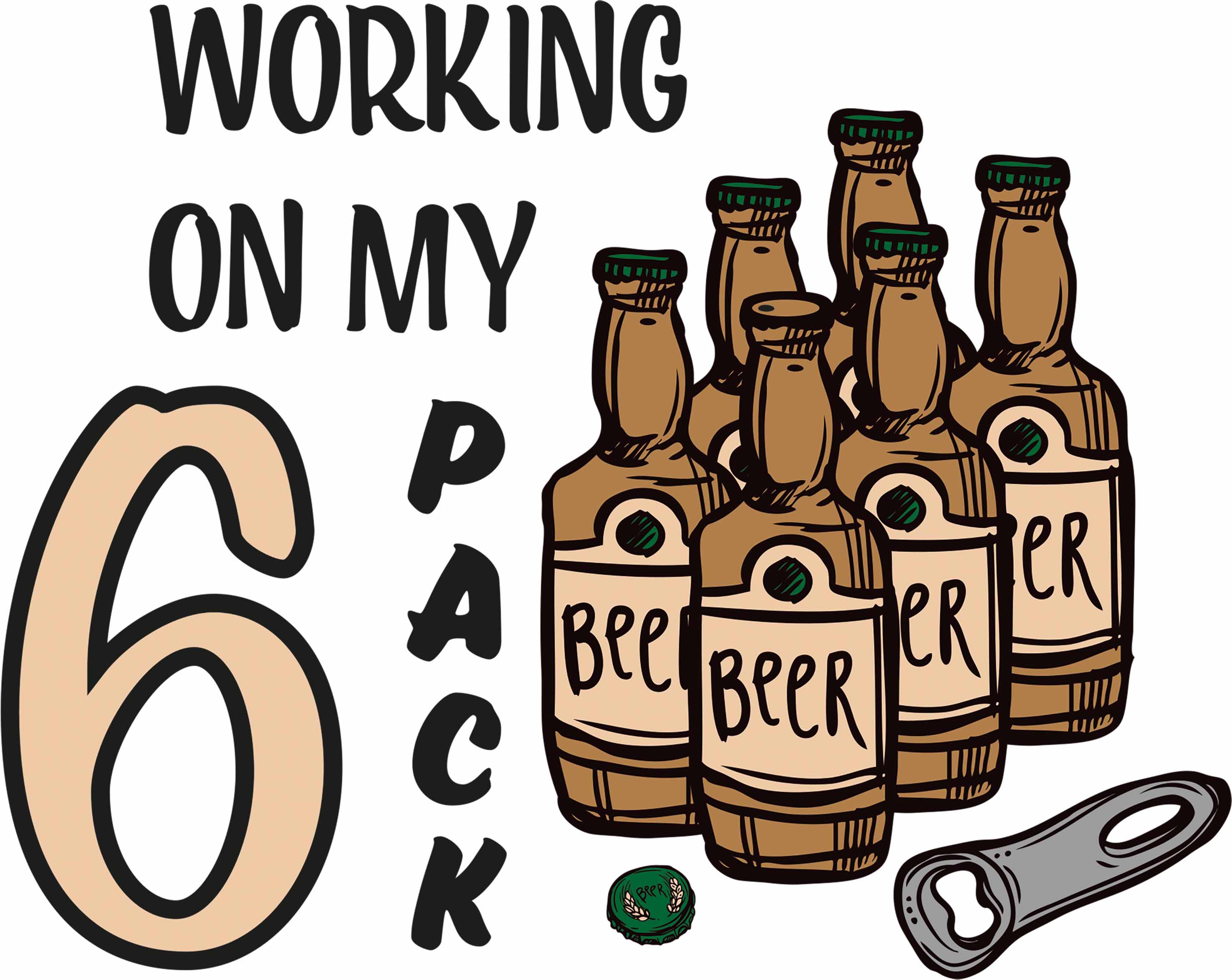 Tričko s potlačou 6pack