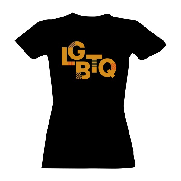 Tričko s potiskem Dámské tričko LGBTQ černé