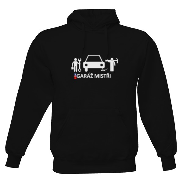 Pánska mikina s kapucňou s potlačou Mam ruce casanovy na co sáhnu to pojebu.