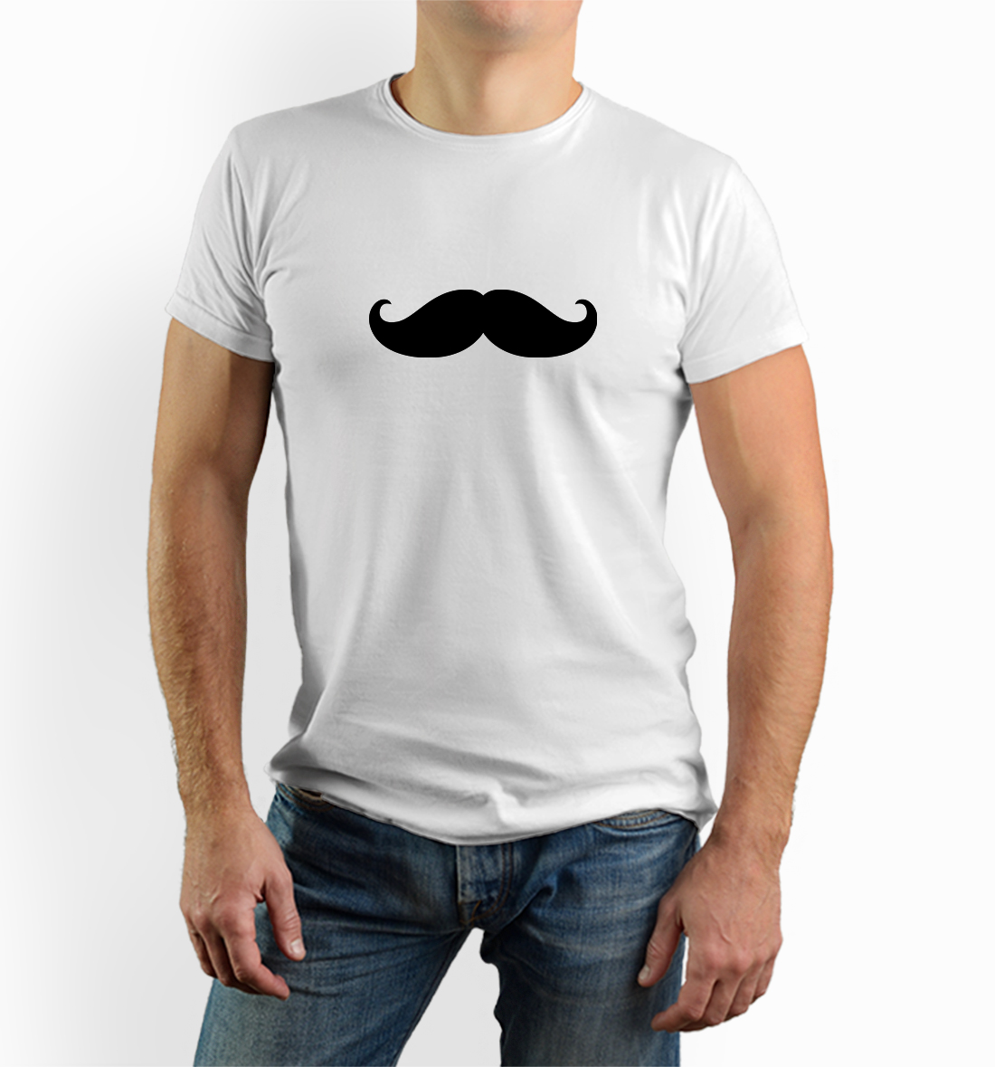 Tričko s potlačou Tričko s fúzami