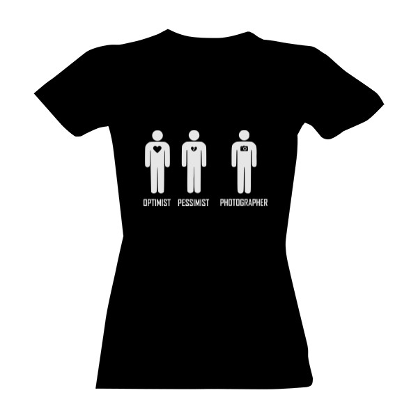 Tričko s potiskem Optimista, pesimista, fotograf