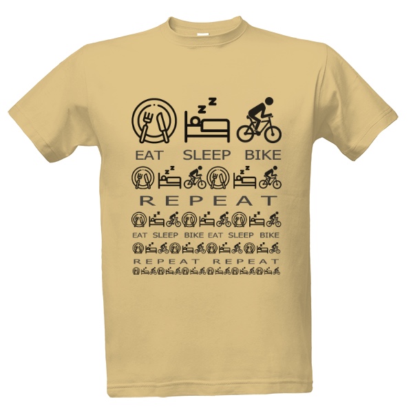 Tričko EAT SLEEP BIKE REPEAT pánské
