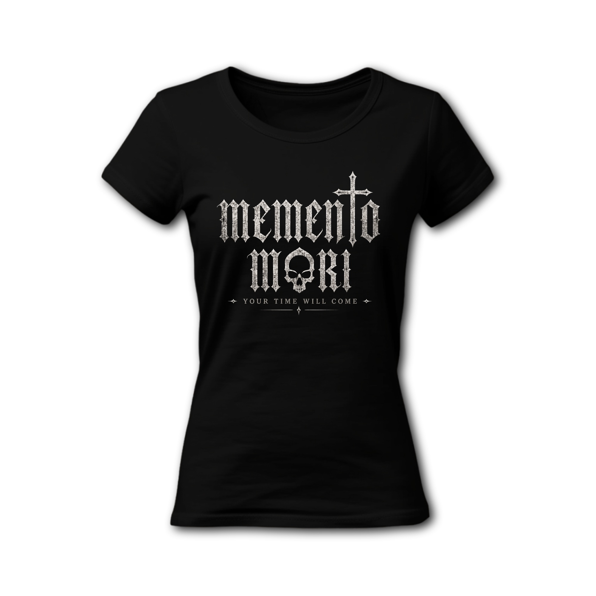 Tričko s potiskem Memento Mori-Your Time Will Come - dámské