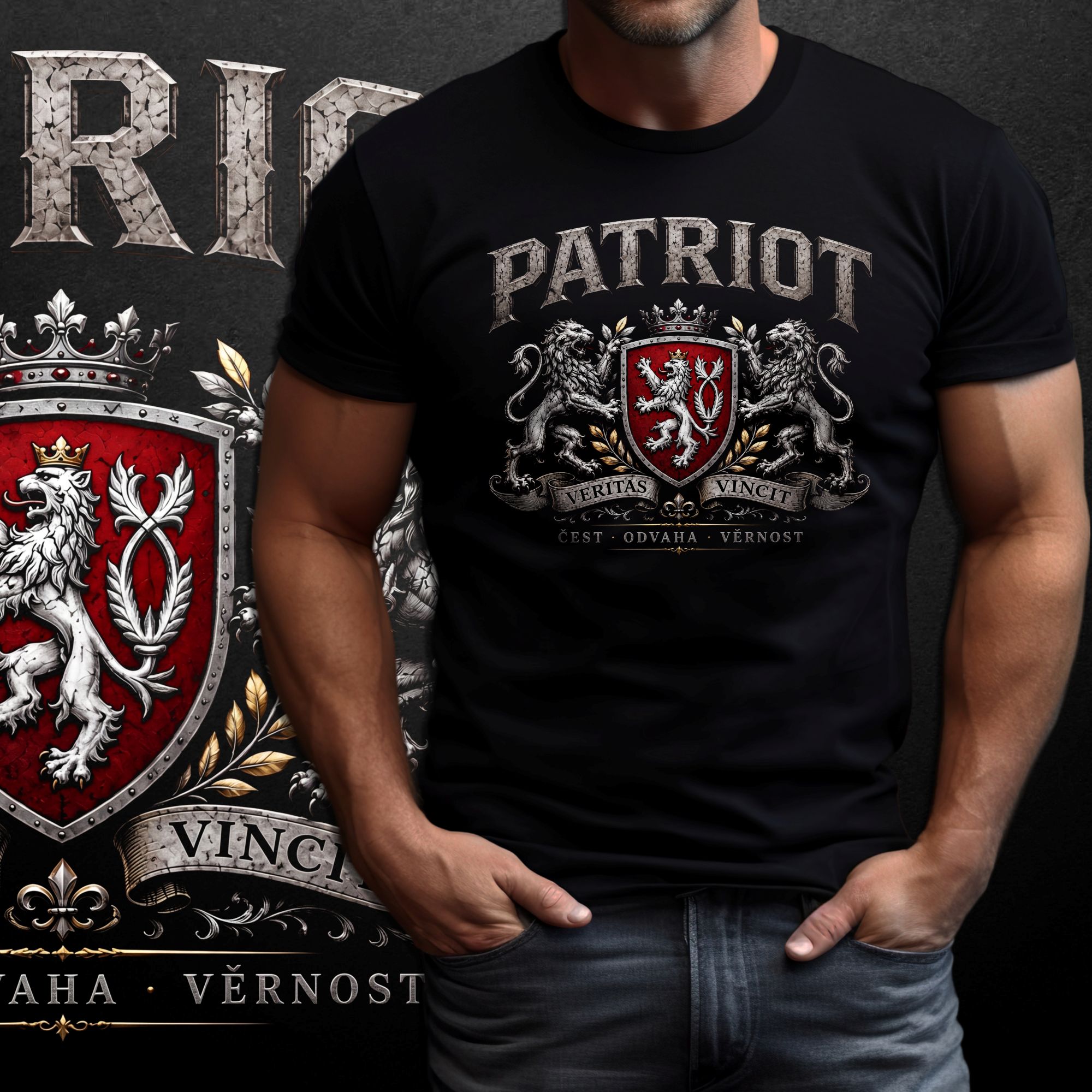 Tričko s potiskem Patriot - Veritas Vincit - 2026 verze