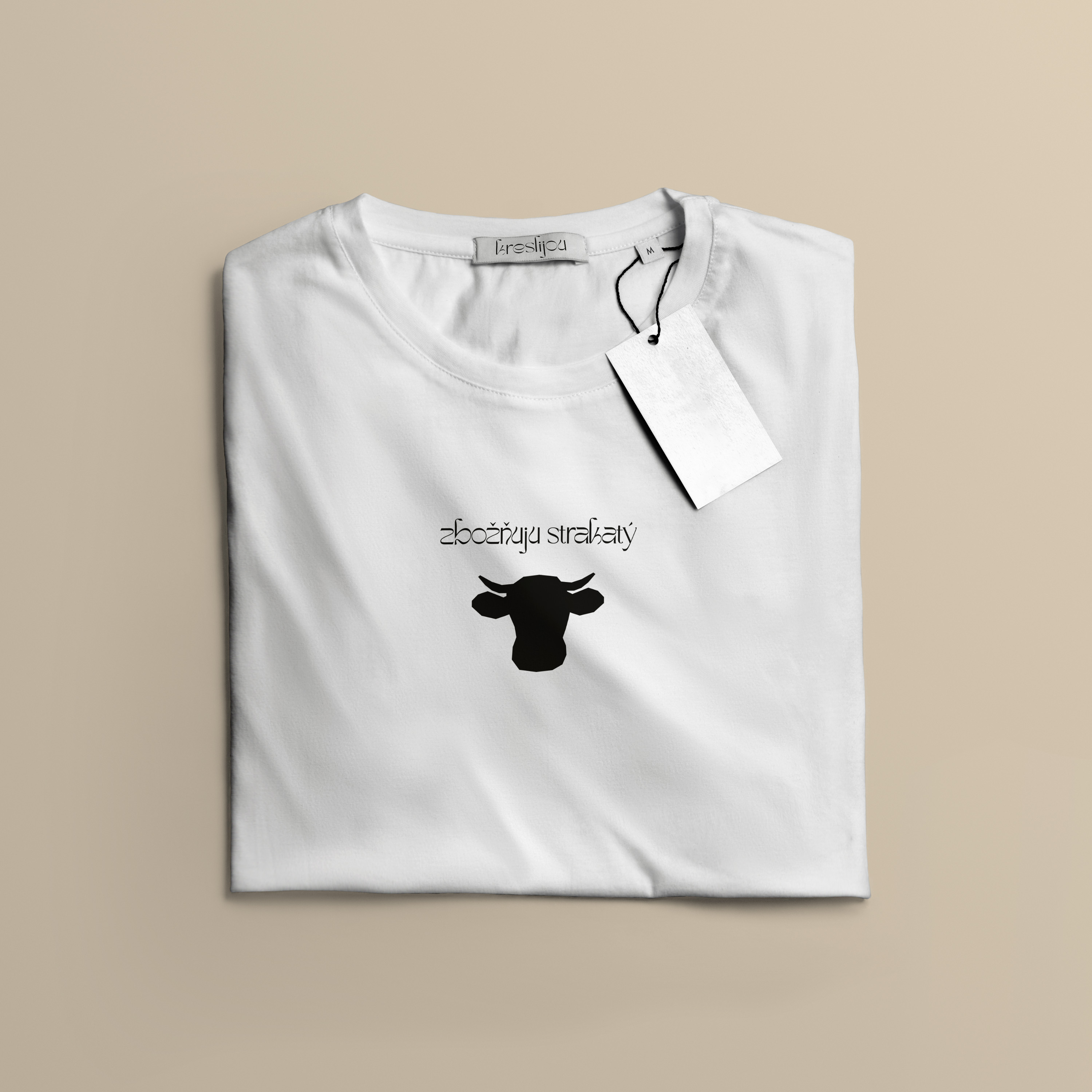 Tričko s potiskem Zbožňuju strakatý krávy