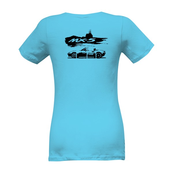 Těhotenské triko - atoll blue