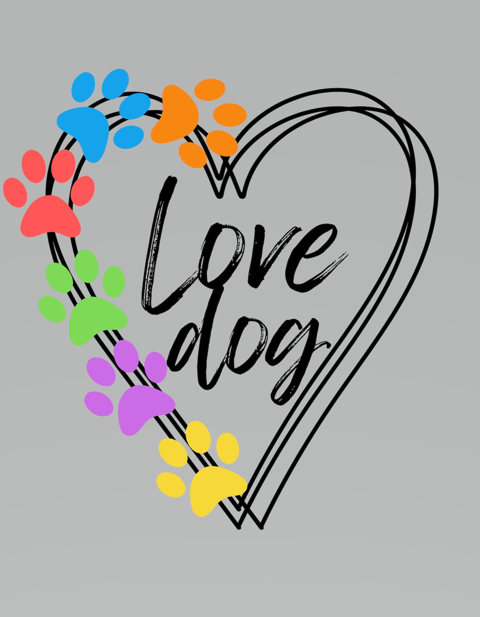 Tričko s potiskem Štěstí na tlapkách