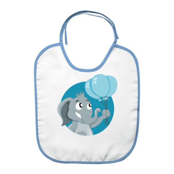 Kids' bib s potiskem Slon s balónky