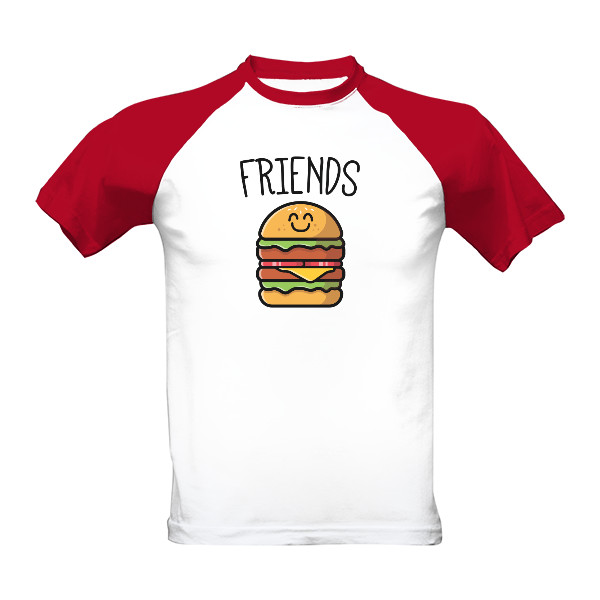 Tričká pre kamarátov BFF hamburger+hranolky