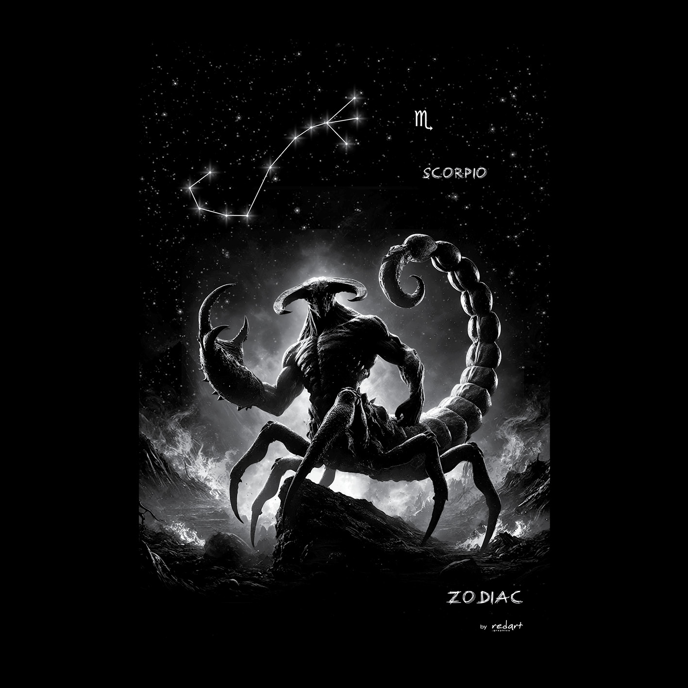 Tričko s potiskem Redart - Zodiac - Scorpio