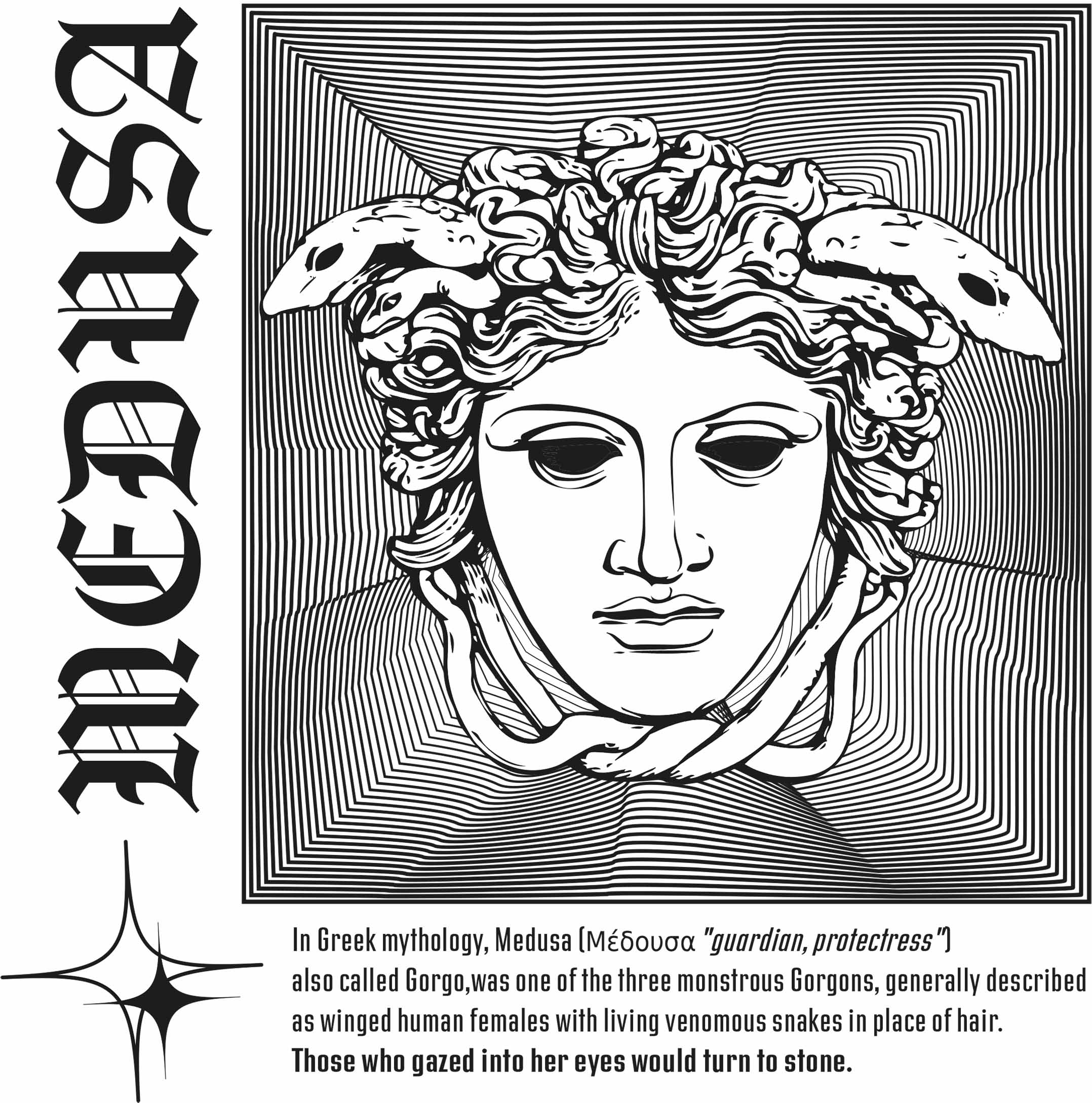 Nákupní taška unisex s potiskem Medusa