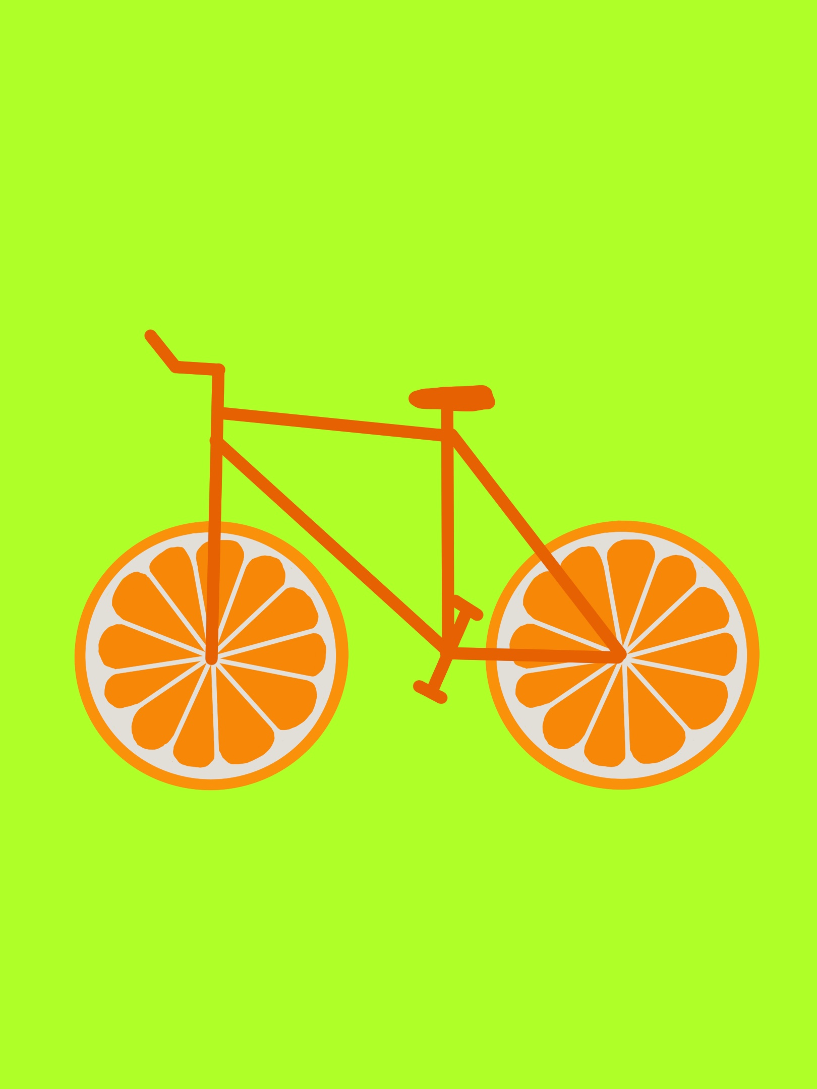 bicycle orange T-shirt
