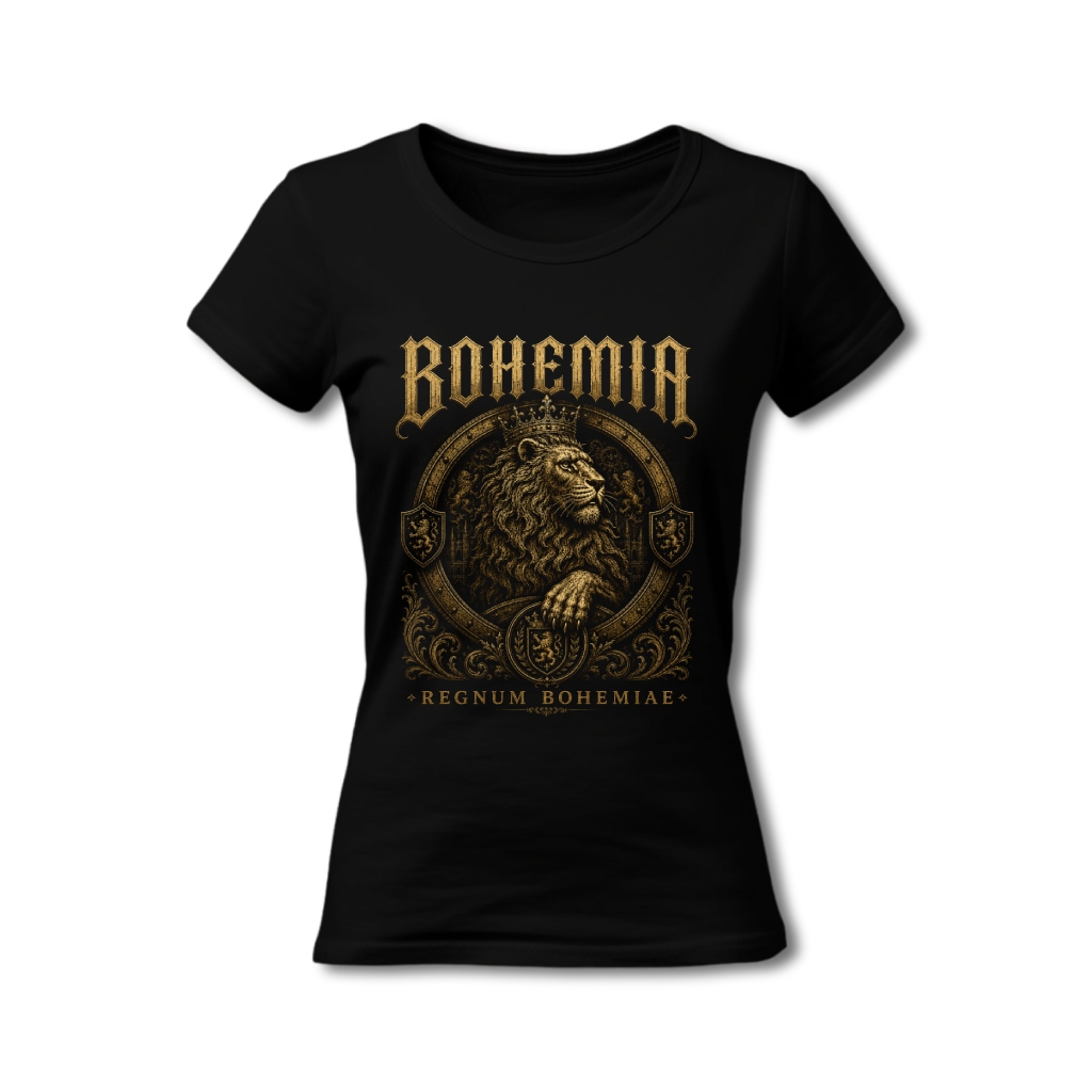 Tričko s potiskem Bohemia-Regnum Bohemiae - dámské