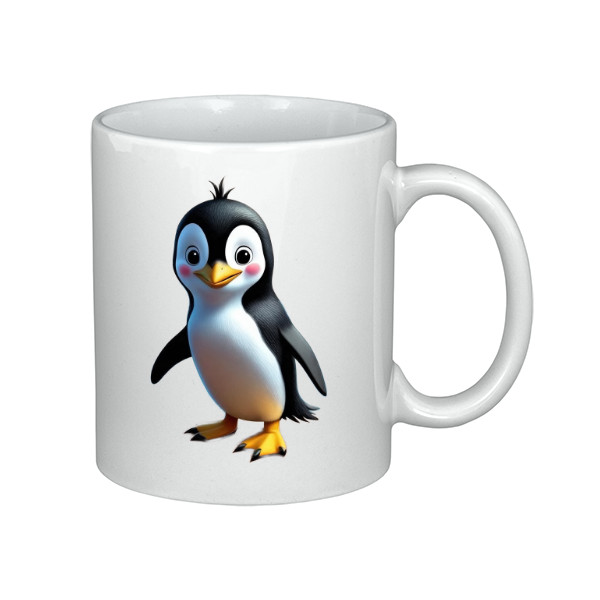 Mug with Mouse and Penguin – Cute Design for Kids