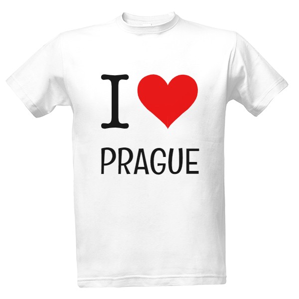 Tričko s potiskem I LOVE PRAGUE