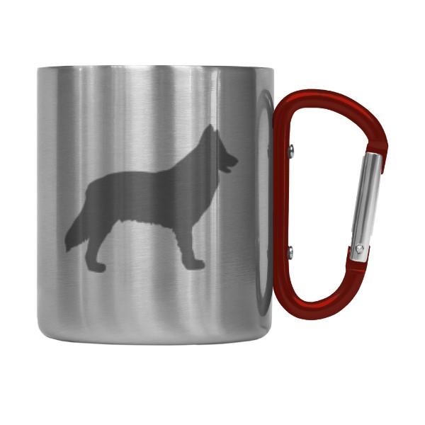 Mug stainless with snaphook s potiskem A cup- Bohemian shepherd