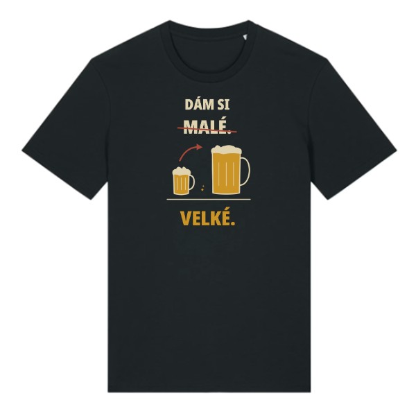 T-shirt A small beer. Make that a large.
