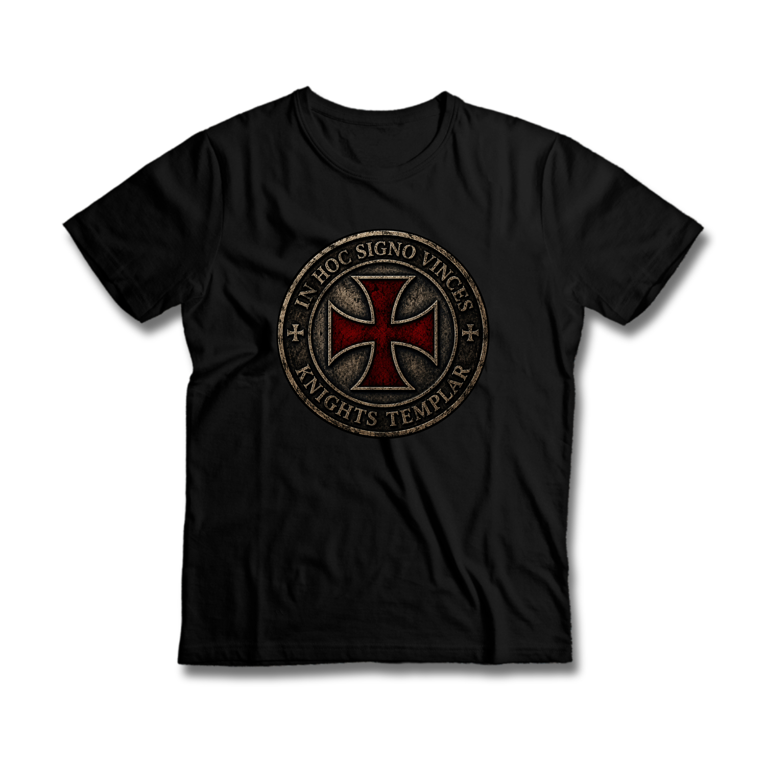 Tričko s potiskem Knights Templar-In Hoc Signo Vinces-Kříž