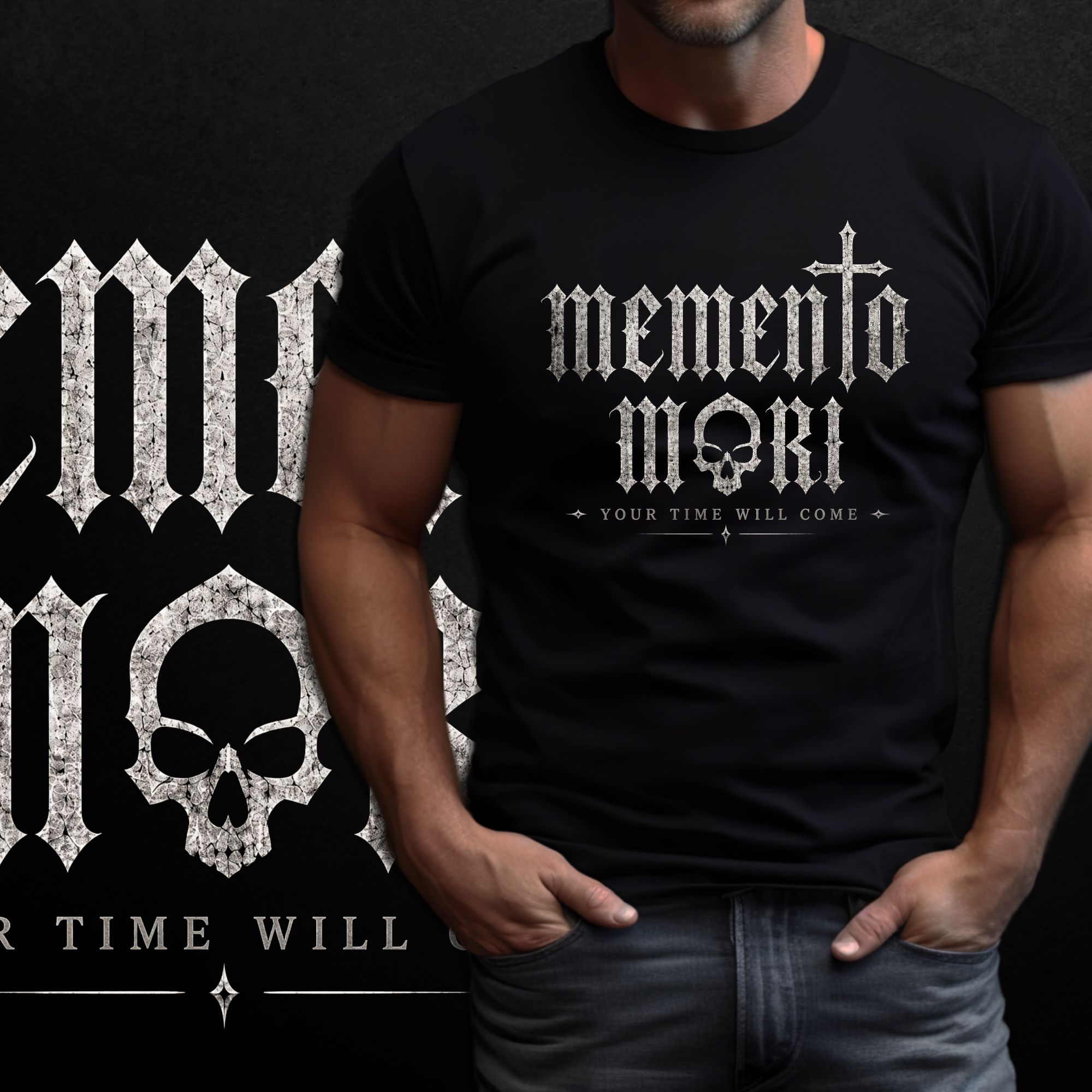 Tričko s potiskem Memento Mori-Your Time Will Come - pánské