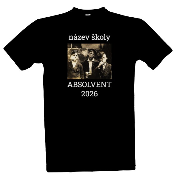 Tričko s potiskem Absolvent dělník