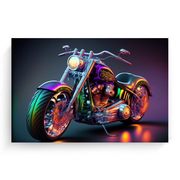 Abstract Neon Motorbike