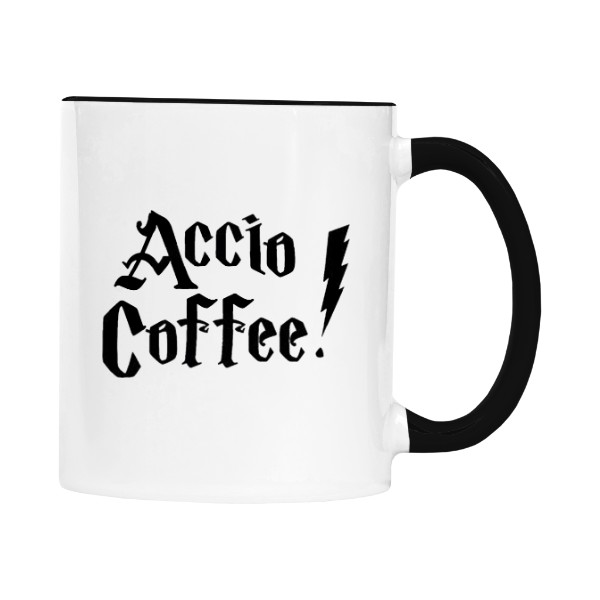 Hrnek malý barevný s potiskem Accio coffee