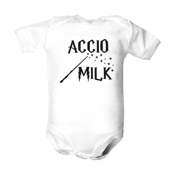 Dětské body Organic s potiskem Accio Milk