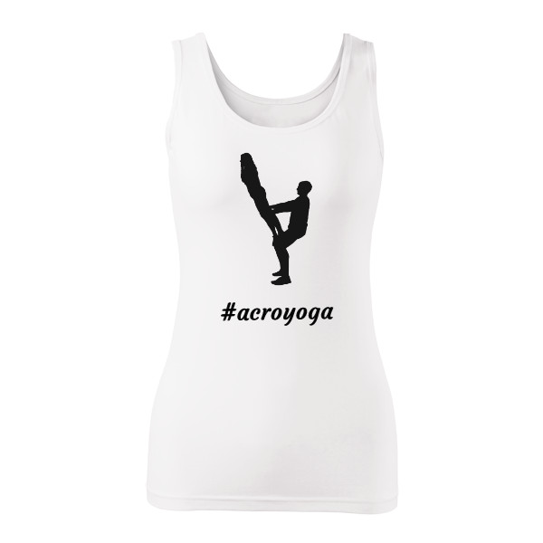 Acroyoga tričko stoj na kolenou