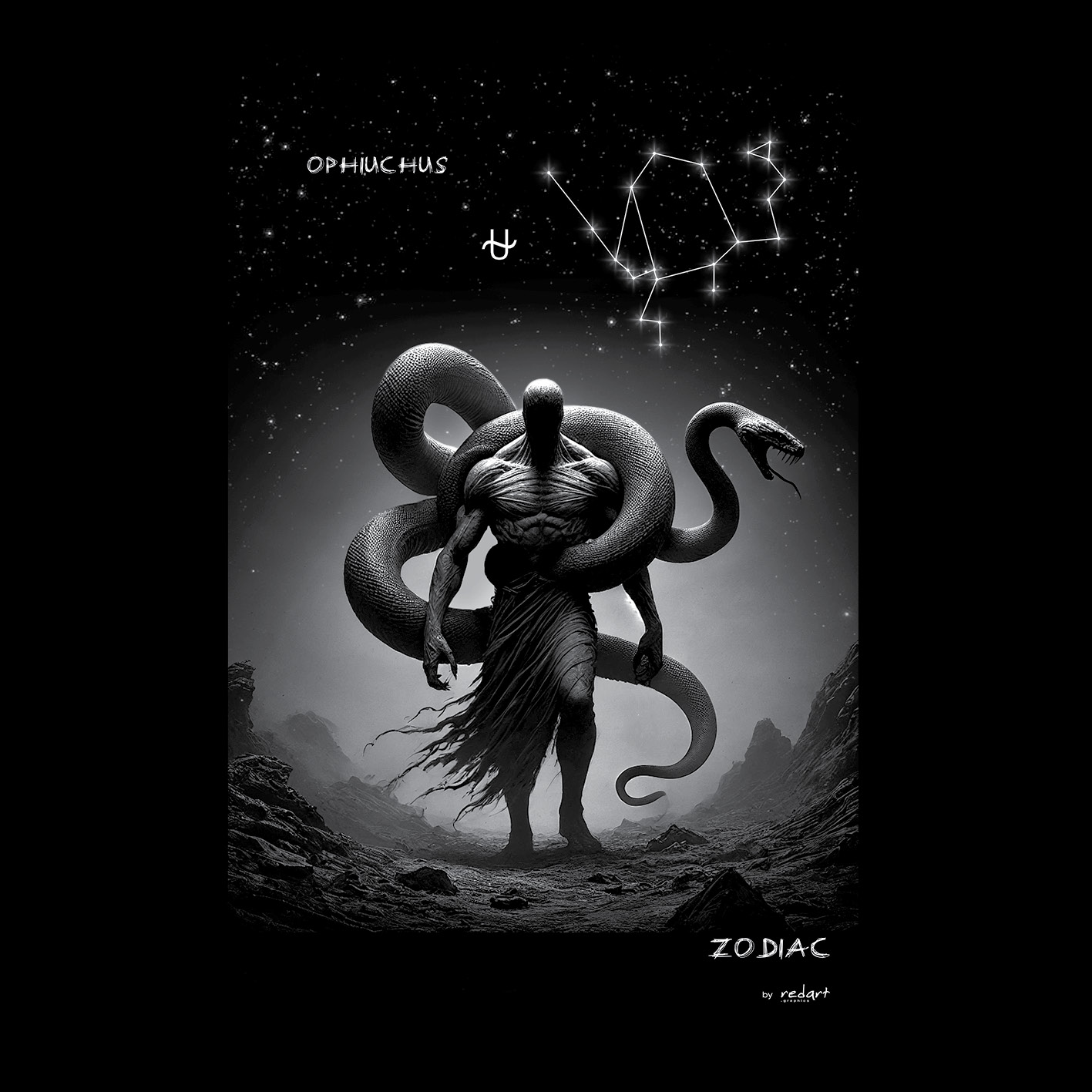 Tričko s potiskem Redart - Zodiac - Ophiuchus