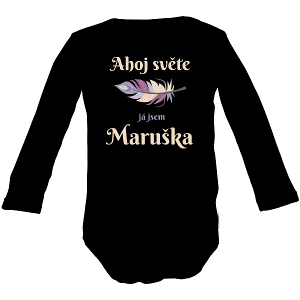 Ahoj světe peříčko se jménem pro holčičku