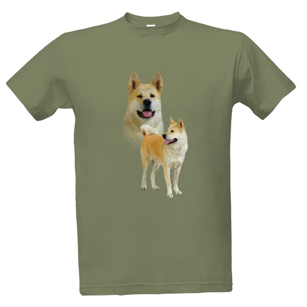 Tričko s potiskem Akita inu