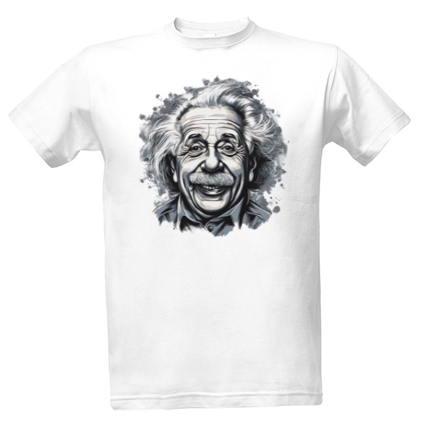Tričko s potlačou Albert Einstein smích 4