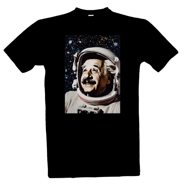 Tričko s potiskem Albert Einstein ve vesmíru